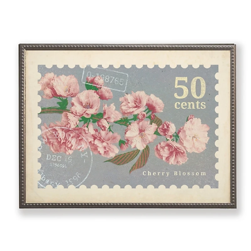 Cherry Blossom Stamp Framed Art Print
