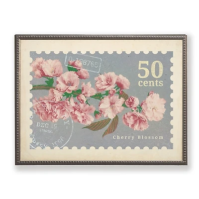 Cherry Blossom Stamp Framed Art Print