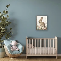 Bunny with Pastel Easter Eggs Framed Art Print