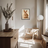 Vintage Brown Bunny Framed Art Print