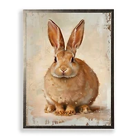Vintage Brown Bunny Framed Art Print