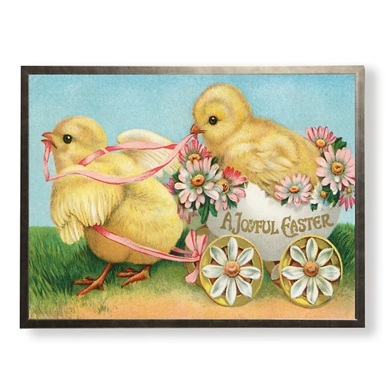 Two Chicks on Easter Framed Art Print