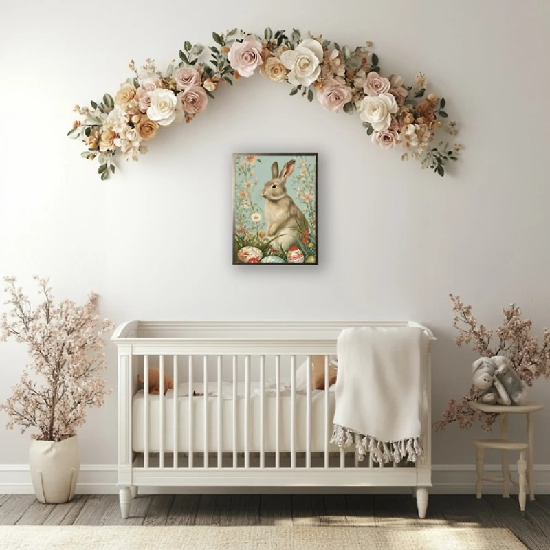 Bunny in a Meadow Framed Art Print