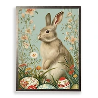 Bunny in a Meadow Framed Art Print