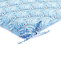 Blue Medallion Patterned Outdoor Chair Cushion