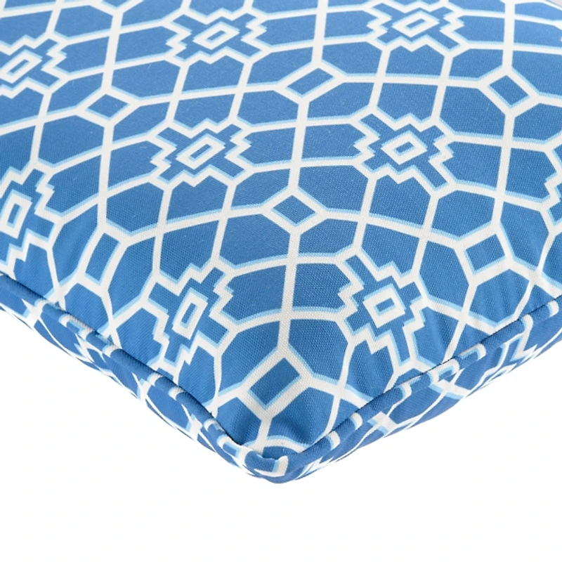 Blue Trellis Outdoor Pillow