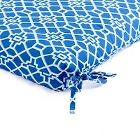 Blue Trellis Outdoor Seat Cushion
