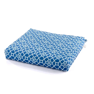 Blue Trellis Outdoor Seat Cushion