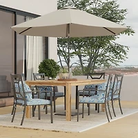 Blue Ornate Outdoor Chair Cushion