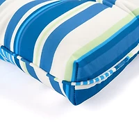 Striped Tufted Outdoor Chair Cushion