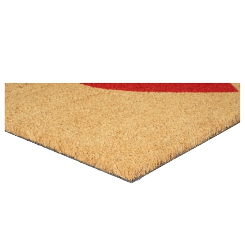 Red Heart Coir Doormat, 36x24
