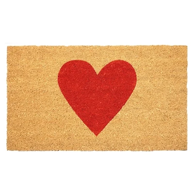 Red Heart Coir Doormat, 36x24