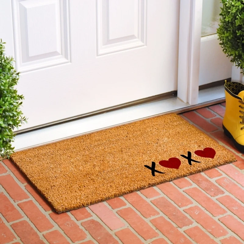 XOXO Hearts Coir Doormat