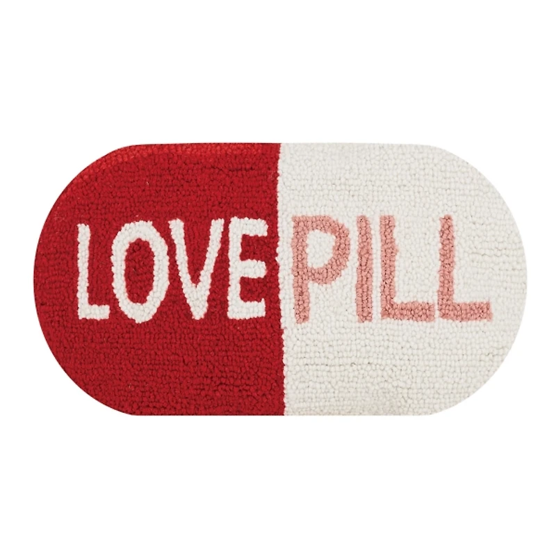 Love Pill Shaped Hooked Pillow