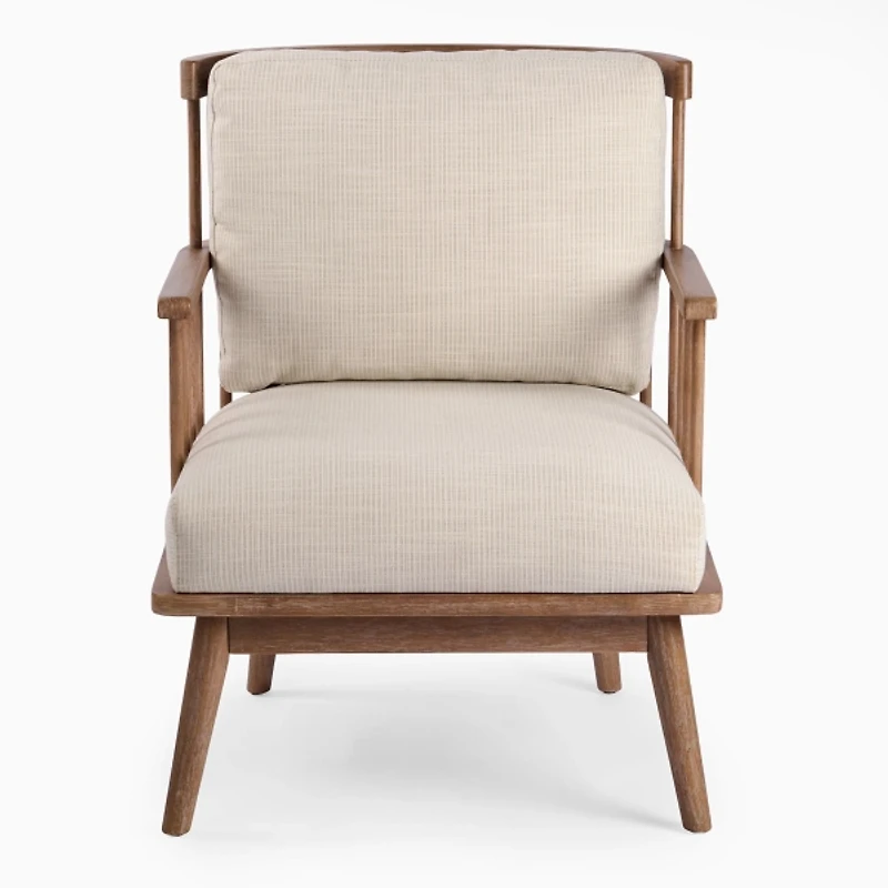 Gray Striped Banks Accent Chair