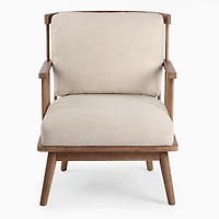 Gray Striped Banks Accent Chair