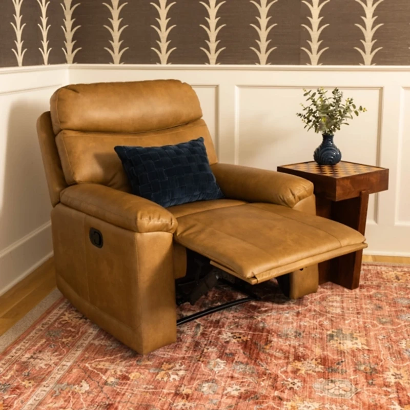 Brooks Pebble Faux Leather Recliner