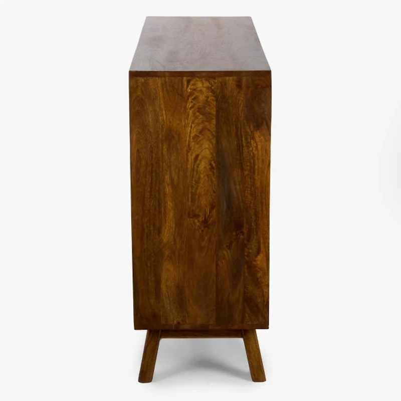 Warm Wood Hudson 4-Door Cabinet