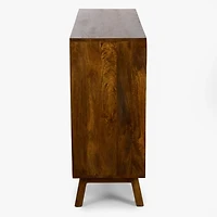Warm Wood Hudson 4-Door Cabinet