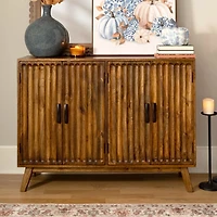 Warm Wood Hudson 4-Door Cabinet