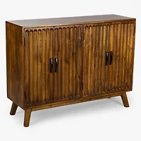 Warm Wood Hudson 4-Door Cabinet