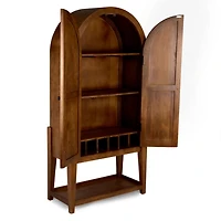 Penny Brown Wood Arch Bar Cabinet
