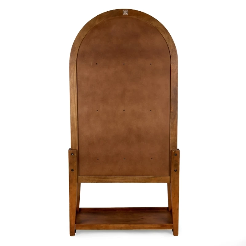 Penny Brown Wood Arch Bar Cabinet