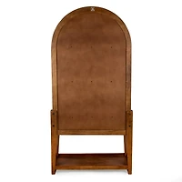 Penny Brown Wood Arch Bar Cabinet