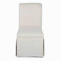 Cream Skirted Dining Chair with Castors