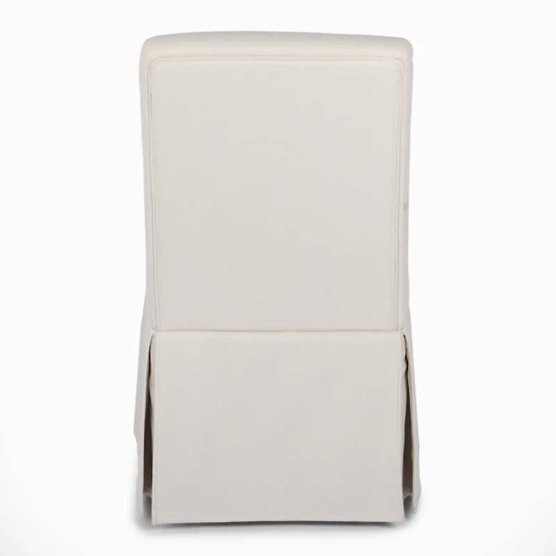 Cream Skirted Dining Chair with Castors