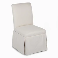 Cream Skirted Dining Chair with Castors