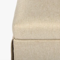 Taupe Skirted Dining Chair with Castors