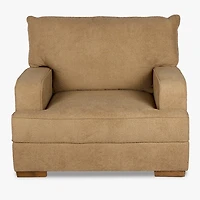 Camel Upholstered Chair and a Half