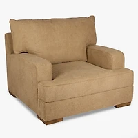 Camel Upholstered Chair and a Half