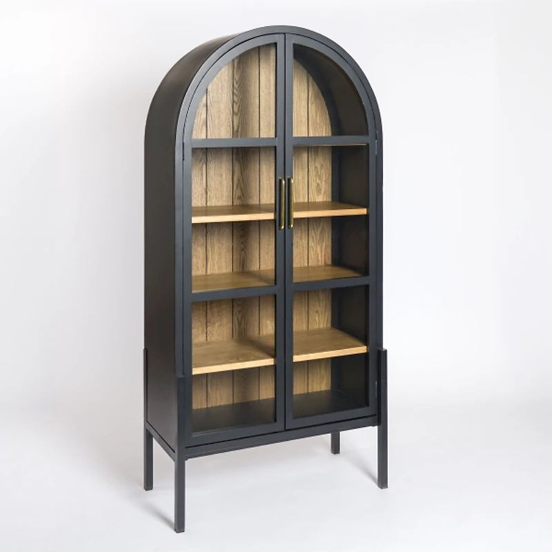 Two Tone Wood Arch Flynn Cabinet