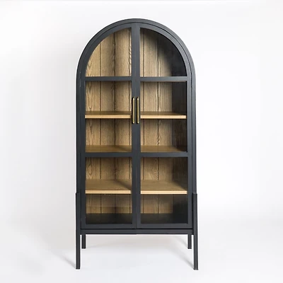 Two Tone Wood Arch Flynn Cabinet