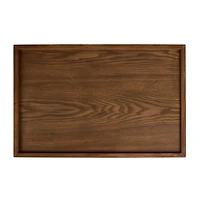 Brown Wood & Black Metal Turning Storage C-Table