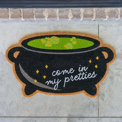 Come in My Pretties Cauldron Halloween Doormat