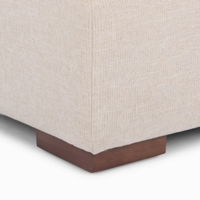 Brooks Sand Upholstered Ottoman