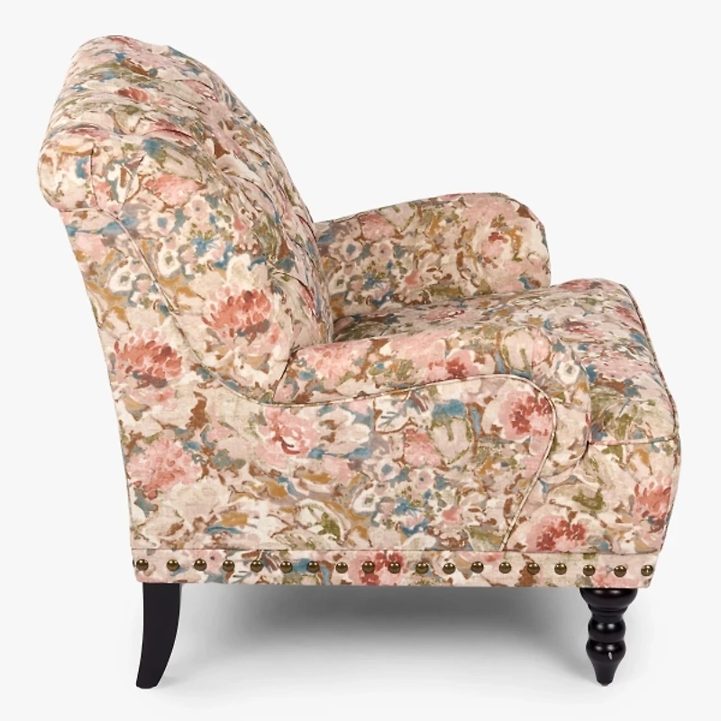 Jewel Floral Tufted Rebecca Armchair