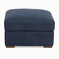 Brooks Blue Upholstered Ottoman