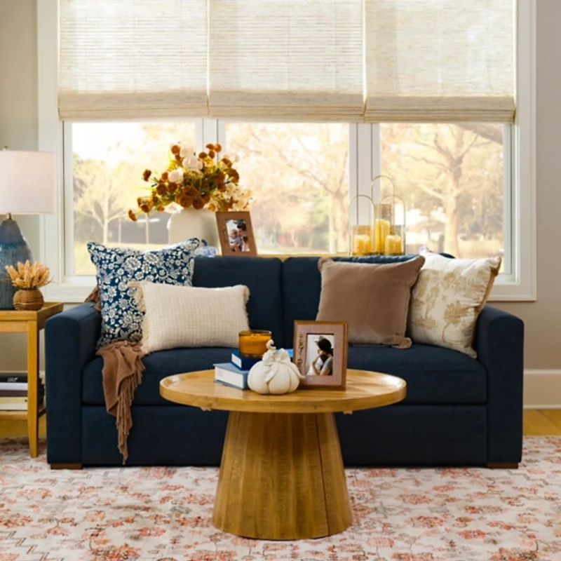 Brooks Blue Upholstered Sofa