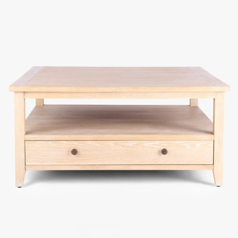 Duncan Natural Whitewash Wood Coffee Table