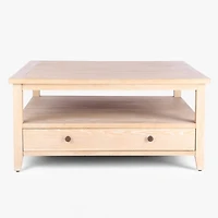 Duncan Natural Whitewash Wood Coffee Table