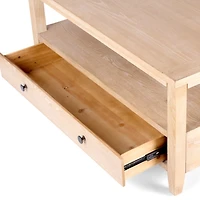 Duncan Natural Whitewash Wood Coffee Table