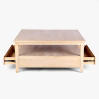 Duncan Natural Whitewash Wood Coffee Table