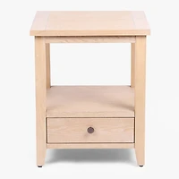 Duncan Natural Whitewash Wood End Table