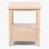 Duncan Natural Whitewash Wood End Table
