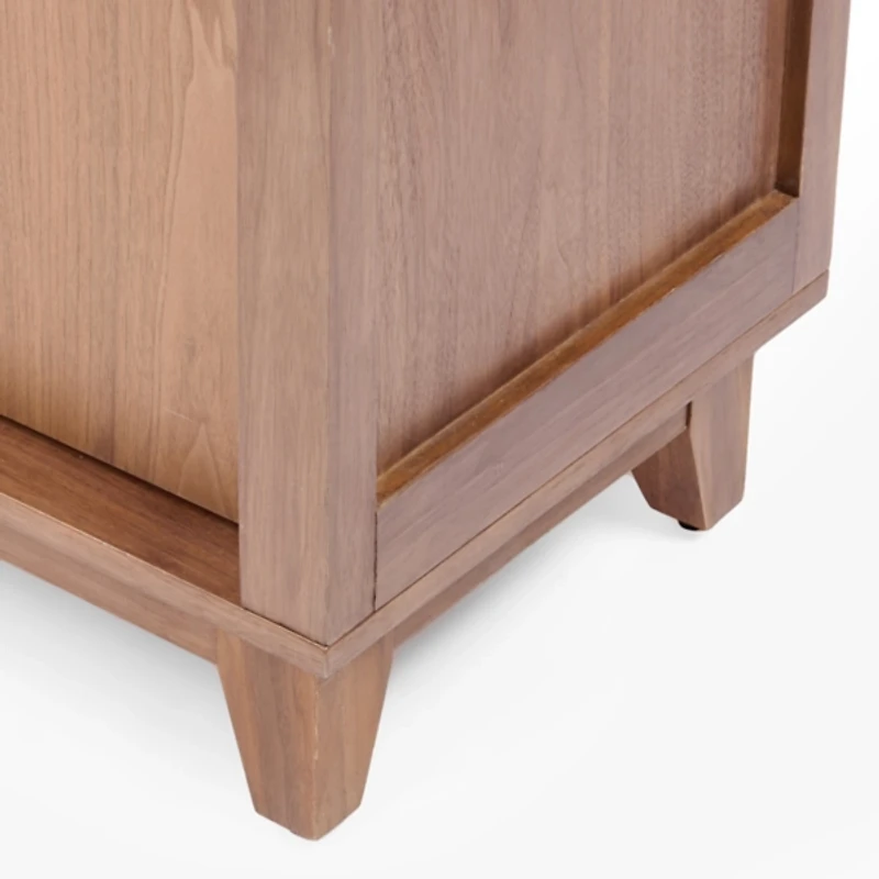 Walnut Wood Harlow Bookcase with Cabinet