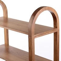 Walnut Wood Harlow Bookcase with Cabinet